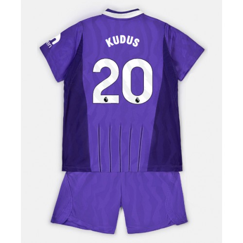Stroje piłkarskie Tottenham Hotspur Mohammed Kudus #20 Koszulka Trzeciej dla dzieci 2026-27 Krótki Rękaw (+ szorty)